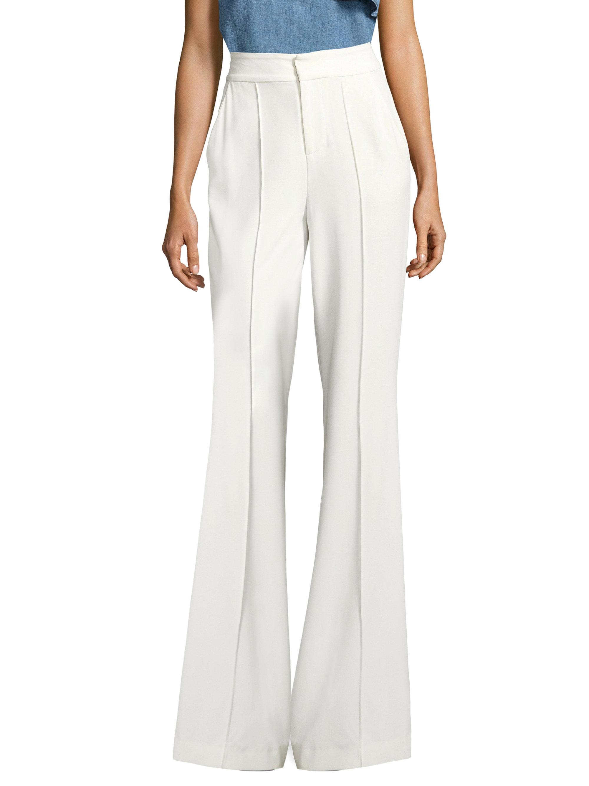 off white high waisted wide leg pants